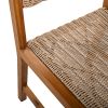 Acacia Wood And Rattan Outdoor Dining Table And Chairs For 6 People, Suitable For Courtyard,Patio, Balcony