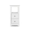 Transitional Nightstand with USB Charging Station, Wooden End Table Bedside Table, 2-Drawer Home&Kitchen Storage Cabinet