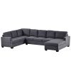 Modern Large Upholstered U-Shape Sectional Sofa, Extra Wide Chaise Lounge Couch