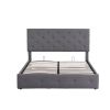 Queen size Upholstered Platform bed with a Hydraulic Storage System