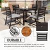 Outdoor four-person dining table and chairs are suitable for courtyards, balconies, lawns