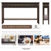 Rustic Entryway Console Table, 60" Long Sofa Table with two Different Size Drawers and Bottom Shelf for Storage