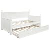 Twin Size Wood Daybed with Twin Size Trundle