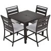 Outdoor four-person dining table and chairs are suitable for courtyards, balconies, lawns