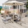 Outdoor four-person dining table and chairs are suitable for courtyards, balconies, lawns