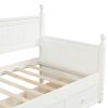 Wood Daybed with Three Drawers ; Twin Size Daybed; No Box Spring Needed ; White