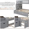 Twin over Twin/Full Bunk Bed with Twin Size Trundle