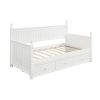 Wood Daybed with Three Drawers ; Twin Size Daybed; No Box Spring Needed ; White