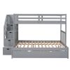 Twin over Twin/Full Bunk Bed with Twin Size Trundle