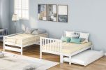 Twin over Twin/Full Bunk Bed with Twin Size Trundle