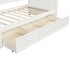 Wood Daybed with Three Drawers ; Twin Size Daybed; No Box Spring Needed ; White