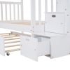 Twin over Twin/Full Bunk Bed with Twin Size Trundle