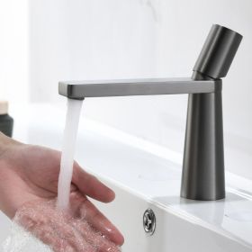 Bathroom And Bathroom Wash Hands And Face Faucets (Option: Gun Grey-Short style)