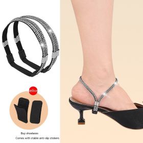 Anti-slip Shoelace High Heels Do Not Follow (Option: Black Aura Bright)