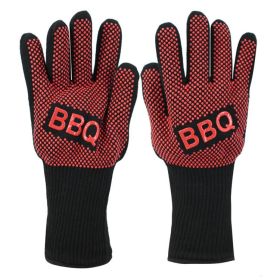 Spot Heat Insulation Barbecue Kitchen Baking Thick And High Temperature Resistant Oven Anti-scald Microwave Oven Gloves (Option: 4style-Average Size-21style)