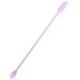 Double Ended Mini Silicone Scraper Spoon (Option: Purple Large Size Single)